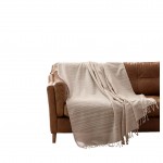 Plaid a franges 220 x 240 cm Lilia lin