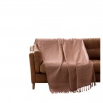 Plaid a franges 220 x 240 cm Lilia mocha
