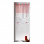 Rideau Store Voilage passant Uni 45 x 180 cm Tunis Corail