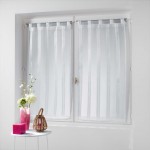 Paire de voile rayures 60 x 160 cm Bandas Jacquard blanc