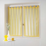 Paire de voile rayures 60 x 160 cm Bandas Jacquard jaune