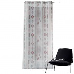 Voilage � oeillets 140 x 260 cm Indila Blanc menthe