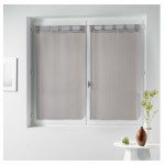 Paire de Voile raye Horizon 60 x 120 cm taupe