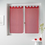 Paire de Voile raye Horizon 60 x 160 cm rouge