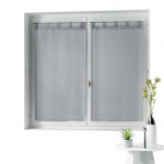 Paire de Voile raye Horizon 60 x 160 cm gris