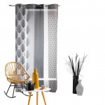 Voilage � oeillets Galileos 140 x 240 cm noir