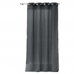 Voilage effet lin 140 x 240 cm Zazy anthracite
