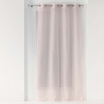 Rideau Voile effet lin 140x240cm Zazy rose