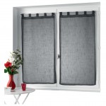Paire de voilages 60 x 160 cm Zazy anthracite