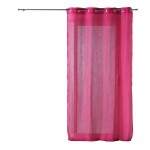 Rideau Voile effet lin 140x240cm Zazy Fuchsia