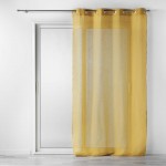 Rideau Voile effet lin 140x280cm Zazy Jaune