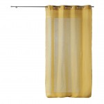 Rideau Voile effet lin 140x280cm Zazy Jaune