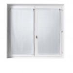 Paire Voilage 60 x 160 cm a carreaux blanc