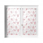 Paire de voilages 60 x 90 cm Hoop rouge