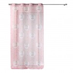 Voilage sable � oeillets Petite danseuse �toile 140 x 240 cm rose