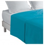 Drap plat en coton 240 x 300 cm Bleu Outremer