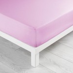 Drap housse coton 57 fils Rose dragee 90 x 190 cm