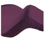 Drap housse en coton 57 fils 180 x 200 cm myrtille