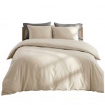 Parure de lit en percale 240 x 260 cm Loumea cr�me