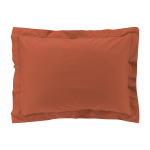 Taie d'oreiller Percale Coton terracotta 50x70cm