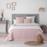 Chemin de lit matelasse 80x180cm Mellewe Rose