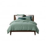 Parure de lit en coton lave 260 x 240 cm Linette Sauge