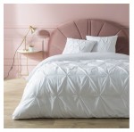 Housse de couette + 2 taies 240 x 260 cm Effet plisse Helo