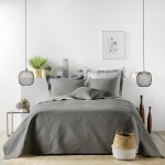 Couvre lit matelasse Romano anthracite