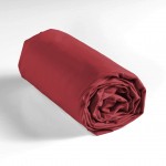 Drap housse 90 x 190 cm Couleur emotion rouge marsala