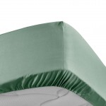 Drap housse 90 x 190 cm Percale de coton tilleul