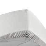 Drap housse 140 x 190 cm Percale de coton blanc