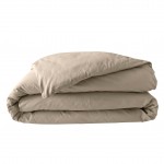 Housse de couette 220 x 240 cm Percale de coton sable