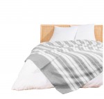 Couvre lit jacquard 180 x 220 cm Abby gris