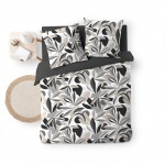 Housse couette + 2 taies polycoton 220 x 240 cm Lavinya gris