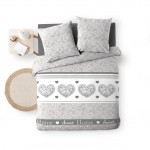 Housse couette + 2 taies 220 x 240 cm Sweet home lova