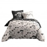 Parure de lit en percale de coton 240 x 260 cm Iris beige