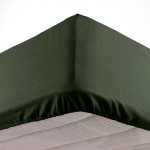 Drap housse microfibre 140 x 190 cm Oscard kaki