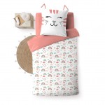 Housse de couette + 1 taie 140 x 200 cm Chatchat