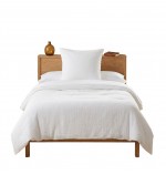 Parure de lit 140 x 200 cm en gaze de coton Blanc