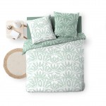 Housse couette + taies 240 x 260 cm Mallia sauge