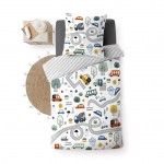 Housse de couette + 1 taie 140 x 200 cm Vehicule enfant