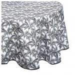 Nappe ronde anti tache 180 cm Palmiers