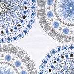 Nappe Toile cire au mtre Collection Mandala Rosaly