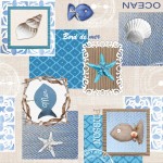 Nappe Toile cire au mtre Marinella