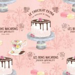 Nappe Toile cire au mtre Cheese cake rose