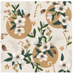 Nappe Toile cire au mtre Roselle de Noel