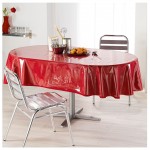 Toile cire nappe de protection ovale 140 x 240 cm transparent