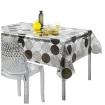 Nappe impermable en PVC 140 x 240 cm Imprim cercles