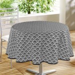 Nappe ronde Art chic bald noir gris