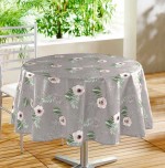 Nappe ronde Anemone gris